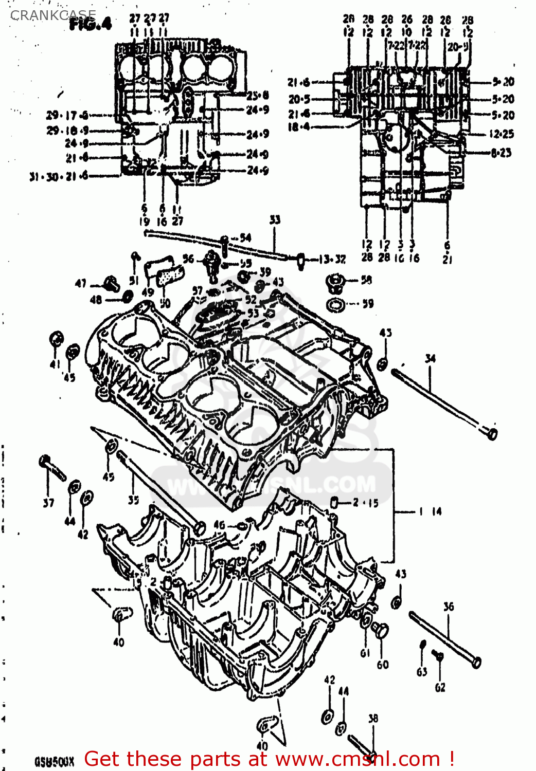 CRANKCASE GS850G 1980 (T) USA (E03)