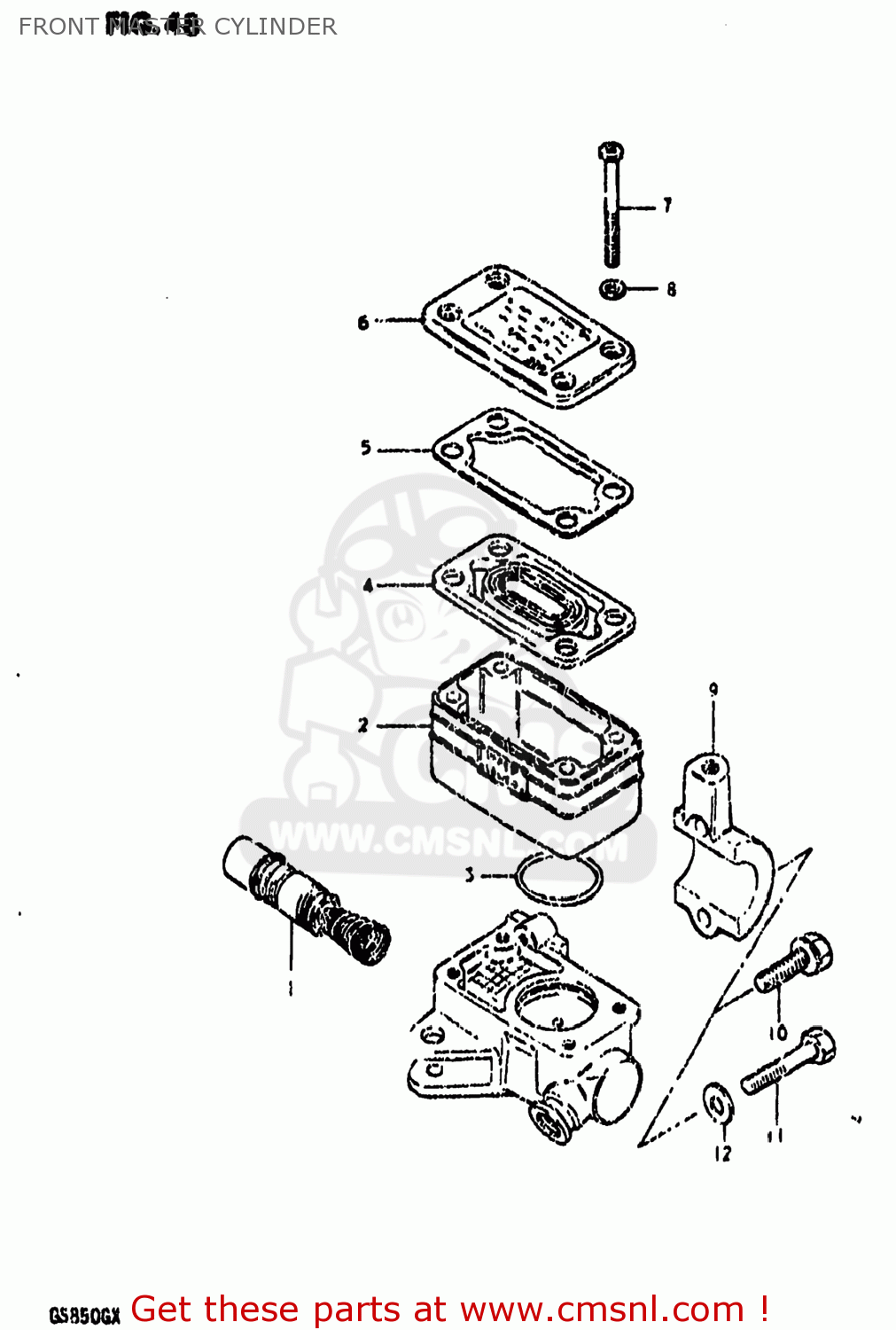 FRONT MASTER CYLINDER GS850G 1980 (T) USA (E03)