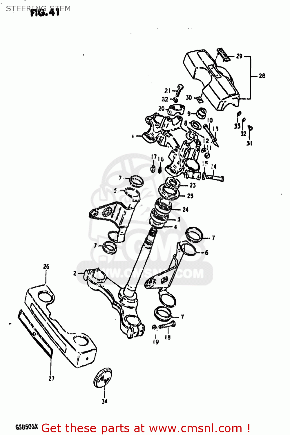 STEERING STEM GS850G 1980 (T) USA (E03)