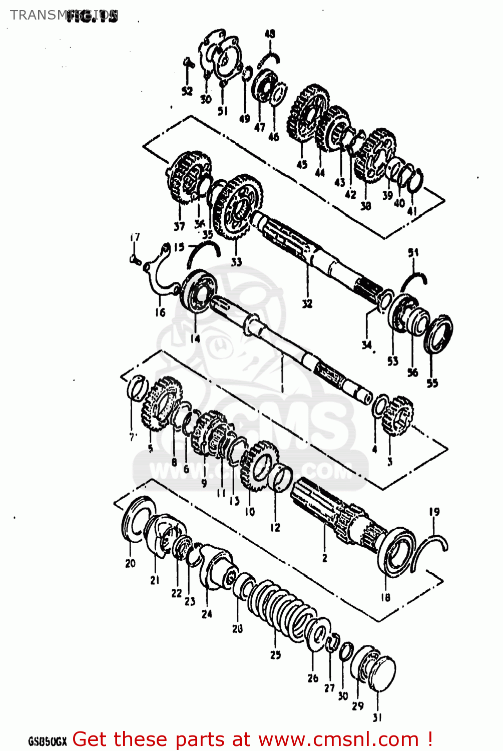 TRANSMISSION GS850G 1980 (T) USA (E03)