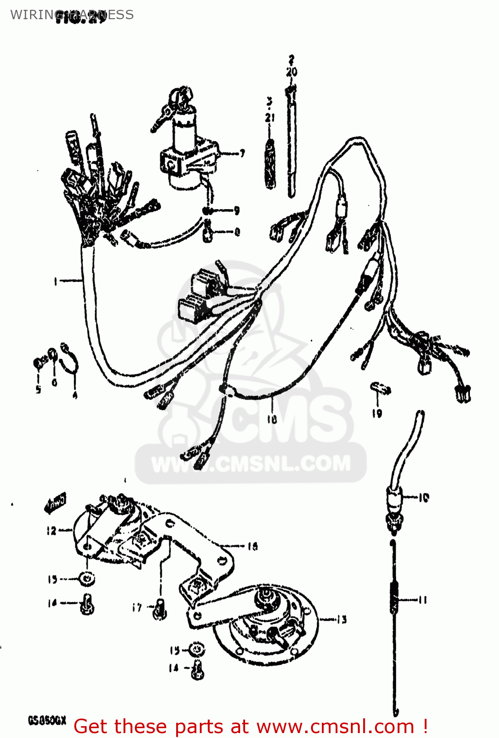 WIRING HARNESS GS850G 1980 (T) USA (E03)