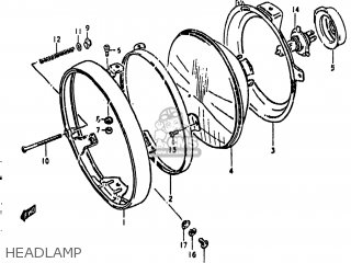 HEADLAMP - GS850G 1980 (T) USA (E03)