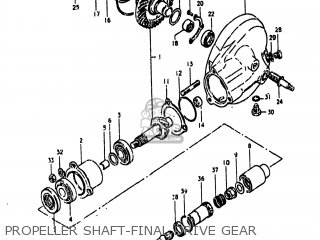 PROPELLER SHAFT-FINAL DRIVE GEAR - GS850G 1980 (T) USA (E03)