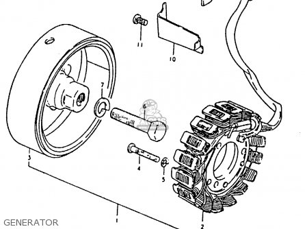 GENERATOR - GS850G 1981 (X) (E01 E02 E04 E17 E18 E21 E22 E24 E25 E26 E34 E39