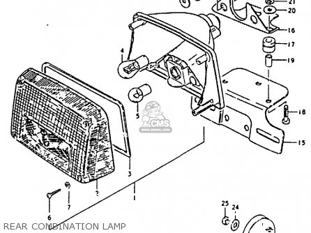 REAR COMBINATION LAMP - GS850G 1981 (X) (E01 E02 E04 E17 E18 E21 E22 E24 E25 E26 E34 E39