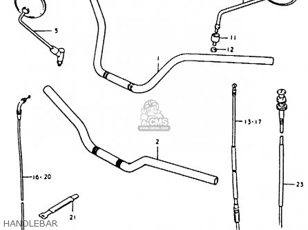HANDLEBAR - GS850G 1981 (X) (E01 E02 E04 E17 E18 E21 E22 E24 E25 E26 E34 E39
