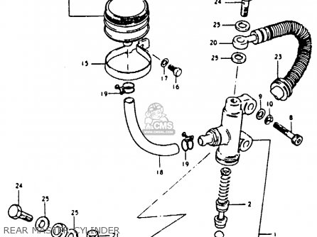 REAR MASTER CYLINDER - GS850G 1981 (X) (E01 E02 E04 E17 E18 E21 E22 E24 E25 E26 E34 E39