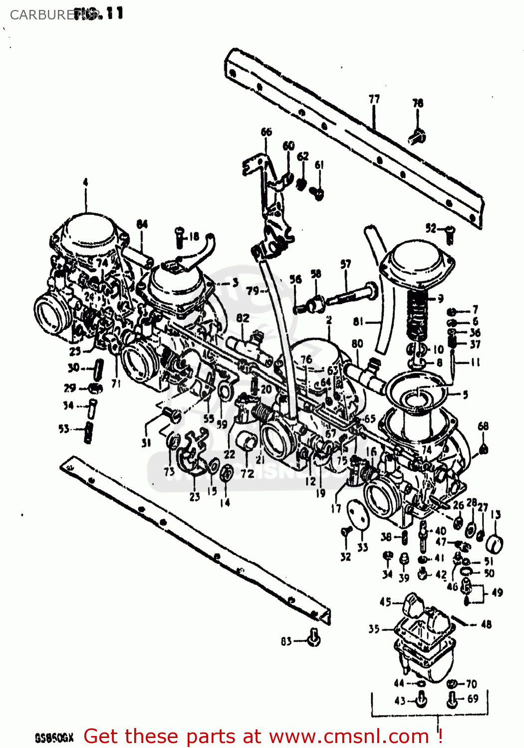 CARBURETOR GS850G 1981 (X) USA (E03)