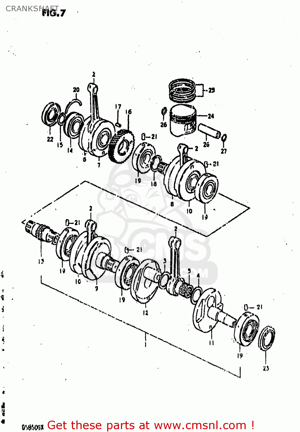 CRANKSHAFT GS850G 1981 (X) USA (E03)