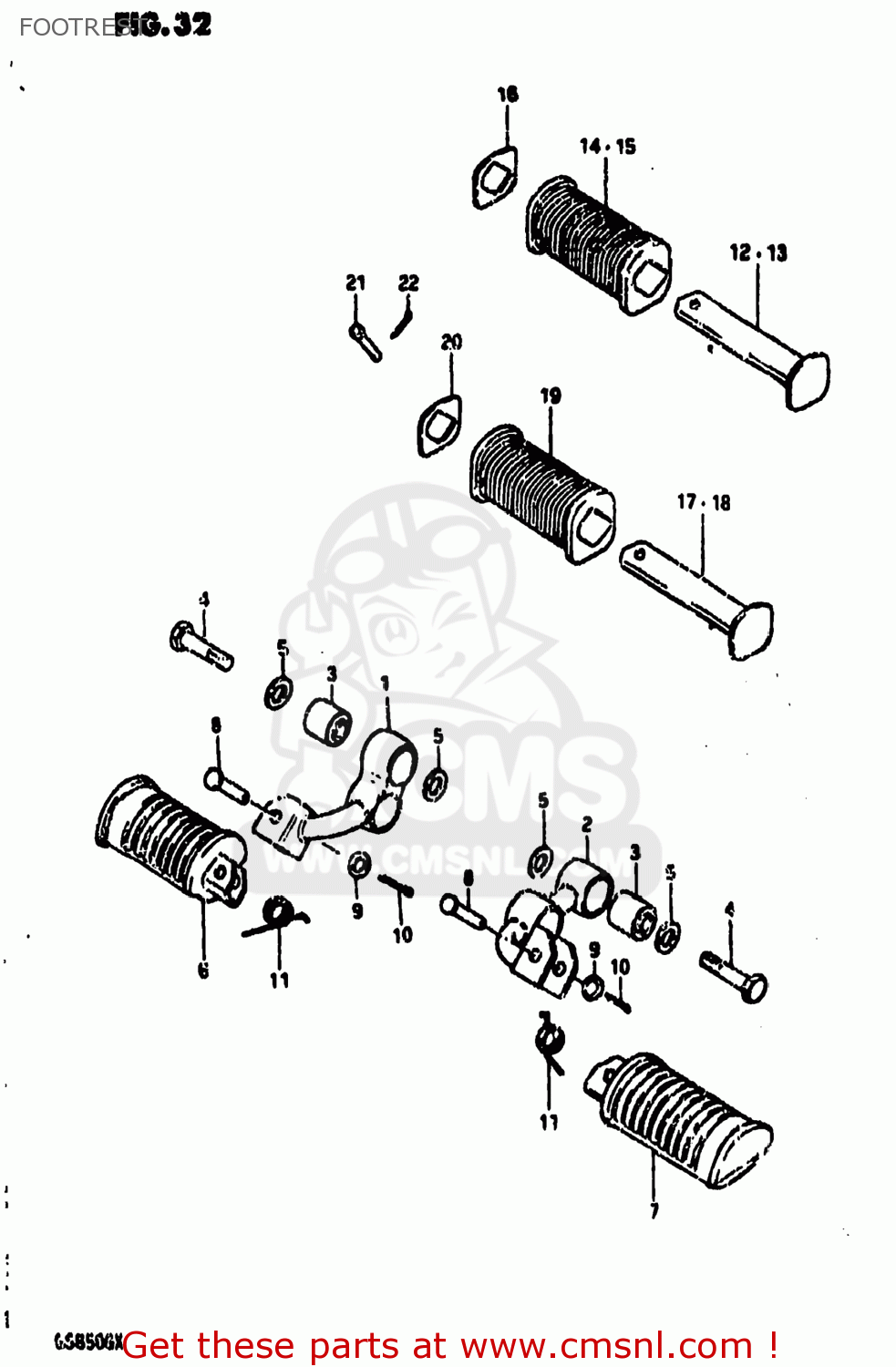 FOOTREST GS850G 1981 (X) USA (E03)