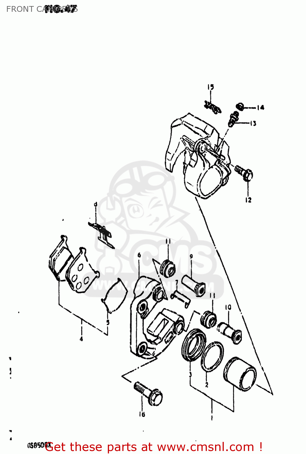 FRONT CARIPERS GS850G 1981 (X) USA (E03)