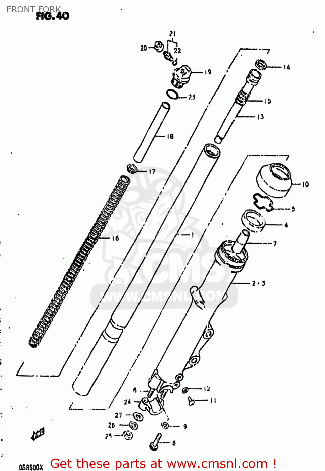 FRONT FORK GS850G 1981 (X) USA (E03)