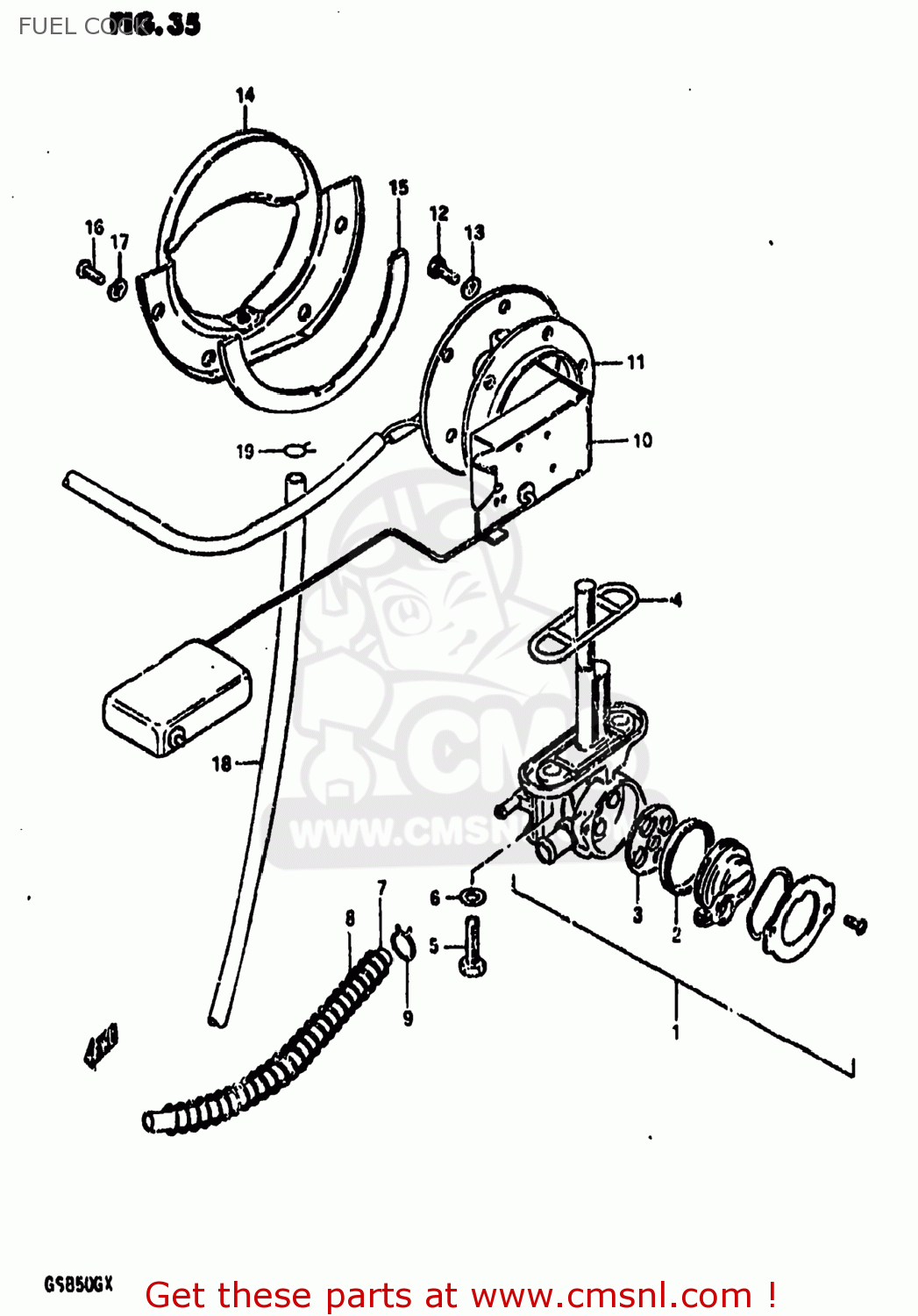 FUEL COCK GS850G 1981 (X) USA (E03)