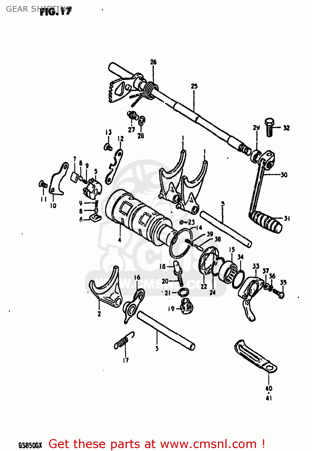 GEAR SHIFTING GS850G 1981 (X) USA (E03)