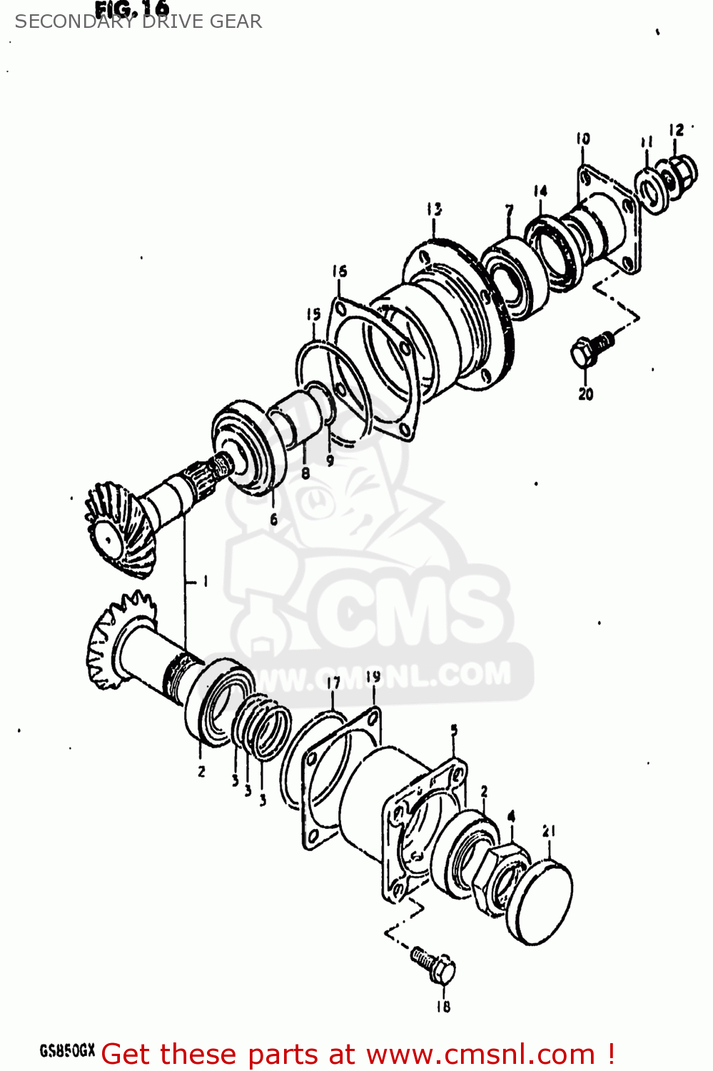 SECONDARY DRIVE GEAR GS850G 1981 (X) USA (E03)