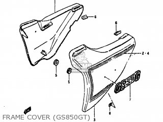 FRAME COVER (GS850GT) - GS850G 1981 (X) USA (E03)