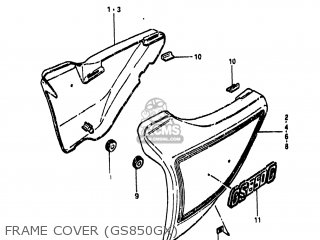FRAME COVER (GS850GX) - GS850G 1981 (X) USA (E03)