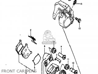 FRONT CARIPERS - GS850G 1981 (X) USA (E03)