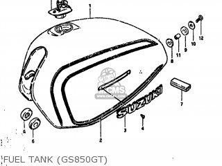 FUEL TANK (GS850GT) - GS850G 1981 (X) USA (E03)