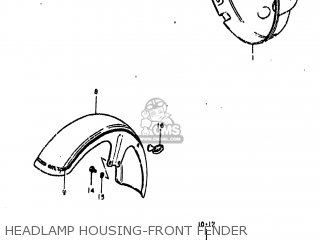 HEADLAMP HOUSING-FRONT FENDER - GS850G 1981 (X) USA (E03)