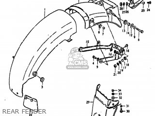 REAR FENDER - GS850G 1981 (X) USA (E03)