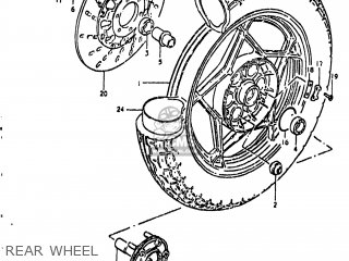 REAR WHEEL - GS850G 1981 (X) USA (E03)