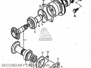 SECONDARY DRIVE GEAR - GS850G 1981 (X) USA (E03)