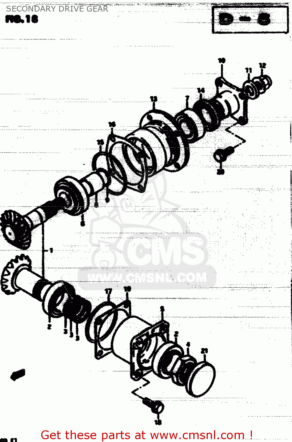 SECONDARY DRIVE GEAR GS850G 1982 (Z) GENERAL EXPORT (E01)
