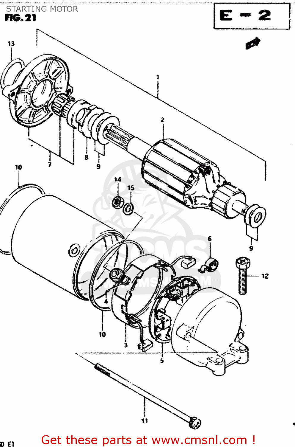 STARTING MOTOR GS850G 1982 (Z) GENERAL EXPORT (E01)