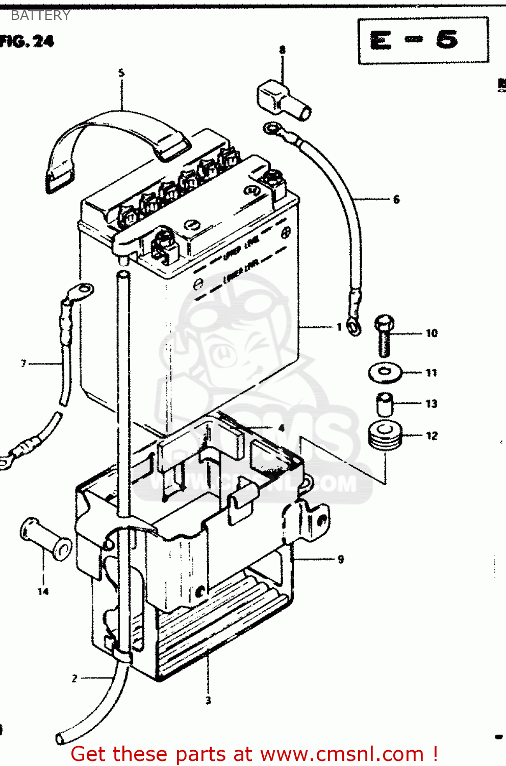 BATTERY GS850G 1982 (Z) GENERAL EXPORT (E01)