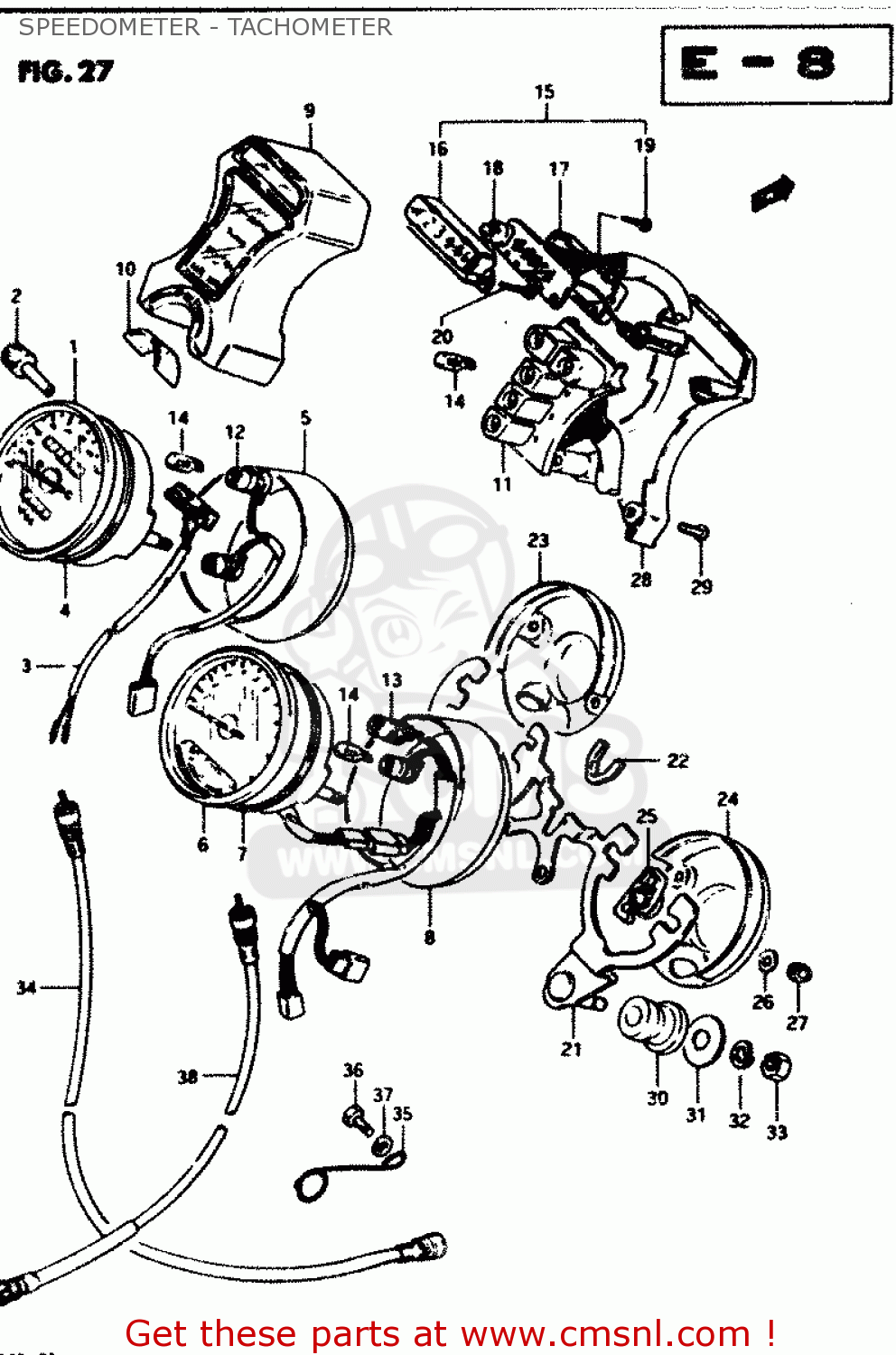 SPEEDOMETER - TACHOMETER GS850G 1982 (Z) GENERAL EXPORT (E01)