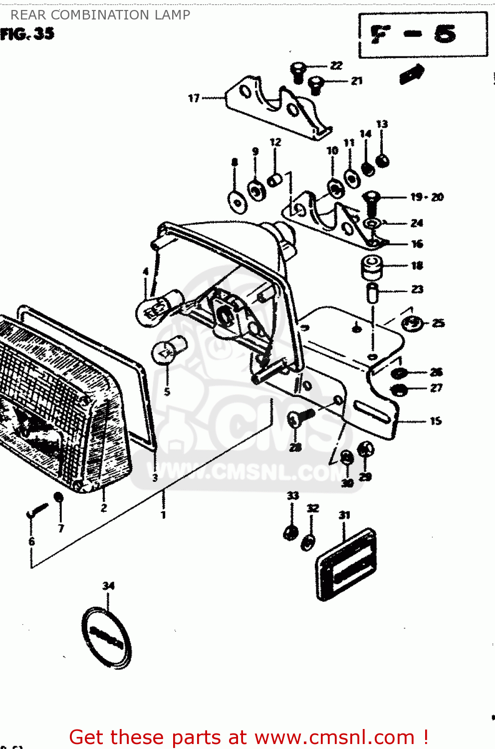 REAR COMBINATION LAMP GS850G 1982 (Z) GENERAL EXPORT (E01)