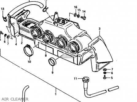 AIR CLEANER - GS850G 1982 (Z) GENERAL EXPORT (E01)