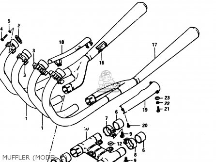 MUFFLER (MODEL Z) - GS850G 1982 (Z) GENERAL EXPORT (E01)