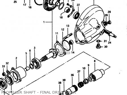 PROPELLER SHAFT - FINAL DRIVE GEAR - GS850G 1982 (Z) GENERAL EXPORT (E01)
