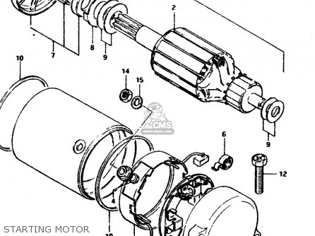 STARTING MOTOR - GS850G 1982 (Z) GENERAL EXPORT (E01)