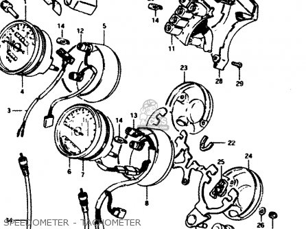 SPEEDOMETER - TACHOMETER - GS850G 1982 (Z) GENERAL EXPORT (E01)