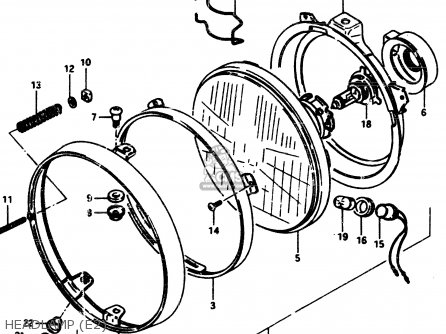HEADLAMP (E2) - GS850G 1982 (Z) GENERAL EXPORT (E01)