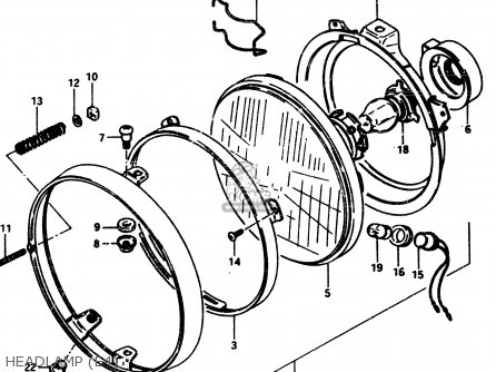 HEADLAMP (E4) - GS850G 1982 (Z) GENERAL EXPORT (E01)