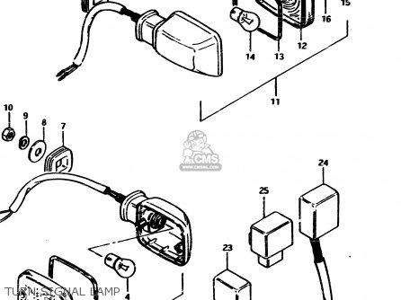 TURN SIGNAL LAMP - GS850G 1982 (Z) GENERAL EXPORT (E01)