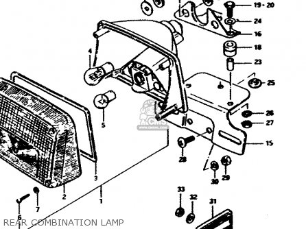 REAR COMBINATION LAMP - GS850G 1982 (Z) GENERAL EXPORT (E01)