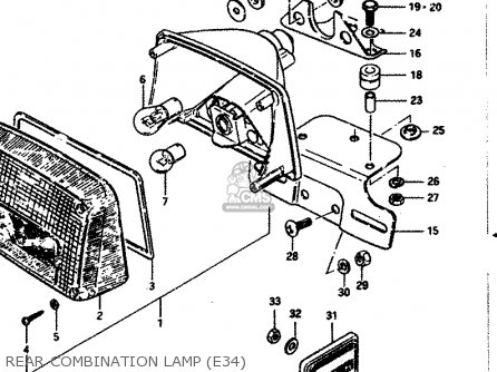 REAR COMBINATION LAMP (E34) - GS850G 1982 (Z) GENERAL EXPORT (E01)