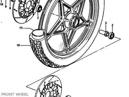 FRONT WHEEL - GS850G 1982 (Z) GENERAL EXPORT (E01)