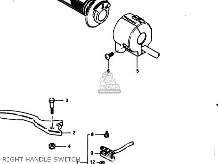 RIGHT HANDLE SWITCH - GS850G 1982 (Z) GENERAL EXPORT (E01)