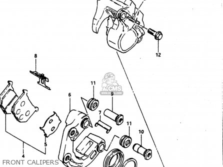 FRONT CALIPERS - GS850G 1982 (Z) GENERAL EXPORT (E01)