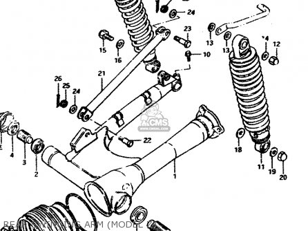 REAR SWINGING ARM (MODEL Z) - GS850G 1982 (Z) GENERAL EXPORT (E01)