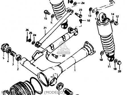 REAR SWINGING ARM (MODEL D) - GS850G 1982 (Z) GENERAL EXPORT (E01)