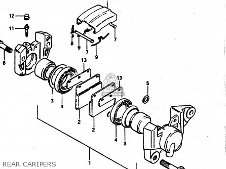 REAR CARIPERS - GS850G 1982 (Z) GENERAL EXPORT (E01)