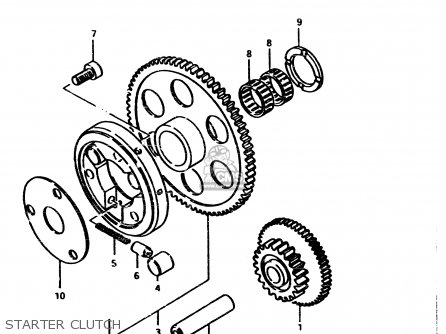 STARTER CLUTCH - GS850G 1982 (Z) GENERAL EXPORT (E01)