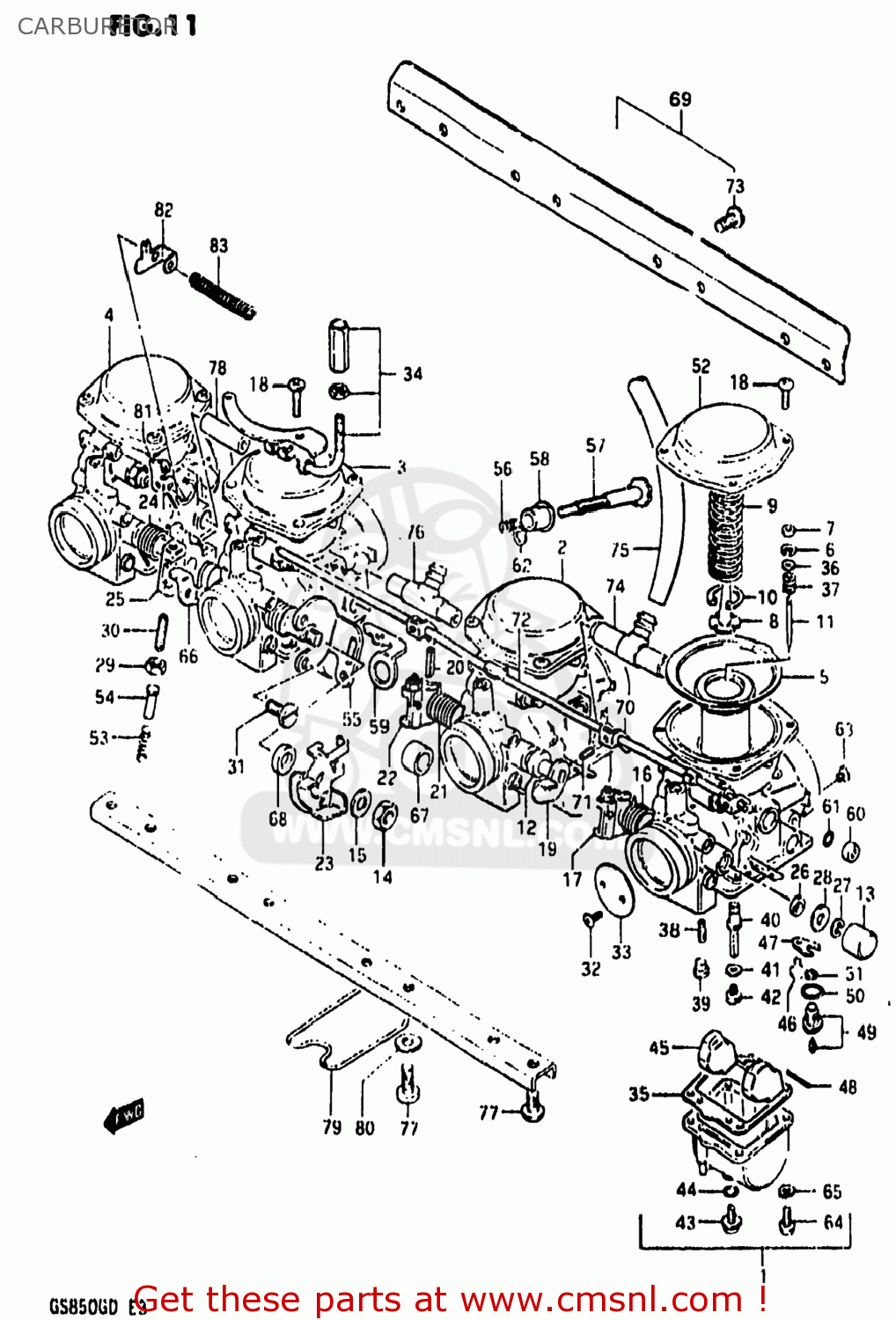 CARBURETOR GS850G 1982 (Z) USA (E03)